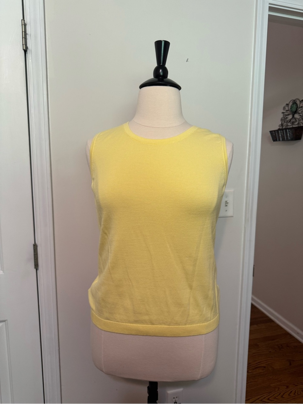 Talbots Sleeveless Knit Tank in Soft Yellow
